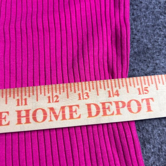 Vintage B. Moss‎ Sleeveless Sweater Women's Small Turtleneck Hot Pink Ribbed - Picture 4 of 9